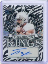 2022 Leaf Metal Draft Zebra Wave Touchdown Kings Travis Dye Rookie Auto 2/5