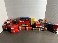 Electron Tube Tv Radio Tube Display Lot Most Used Many Say NG Or Week Written On