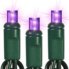 PURPLE LED Christmas String Lights Mini Lights Indoor Outdoor Holiday 70ct 24ft