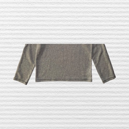 Ralph Lauren Boys Waffle Knit Tee Shirt Gray Long Sleeve Orange Pony Size 10-12 - Picture 4 of 11