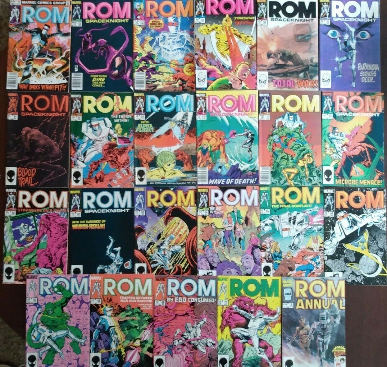 ROM #46,47-50-61,63-70 & Annual #3 Marvel 1983-85 Comic Books