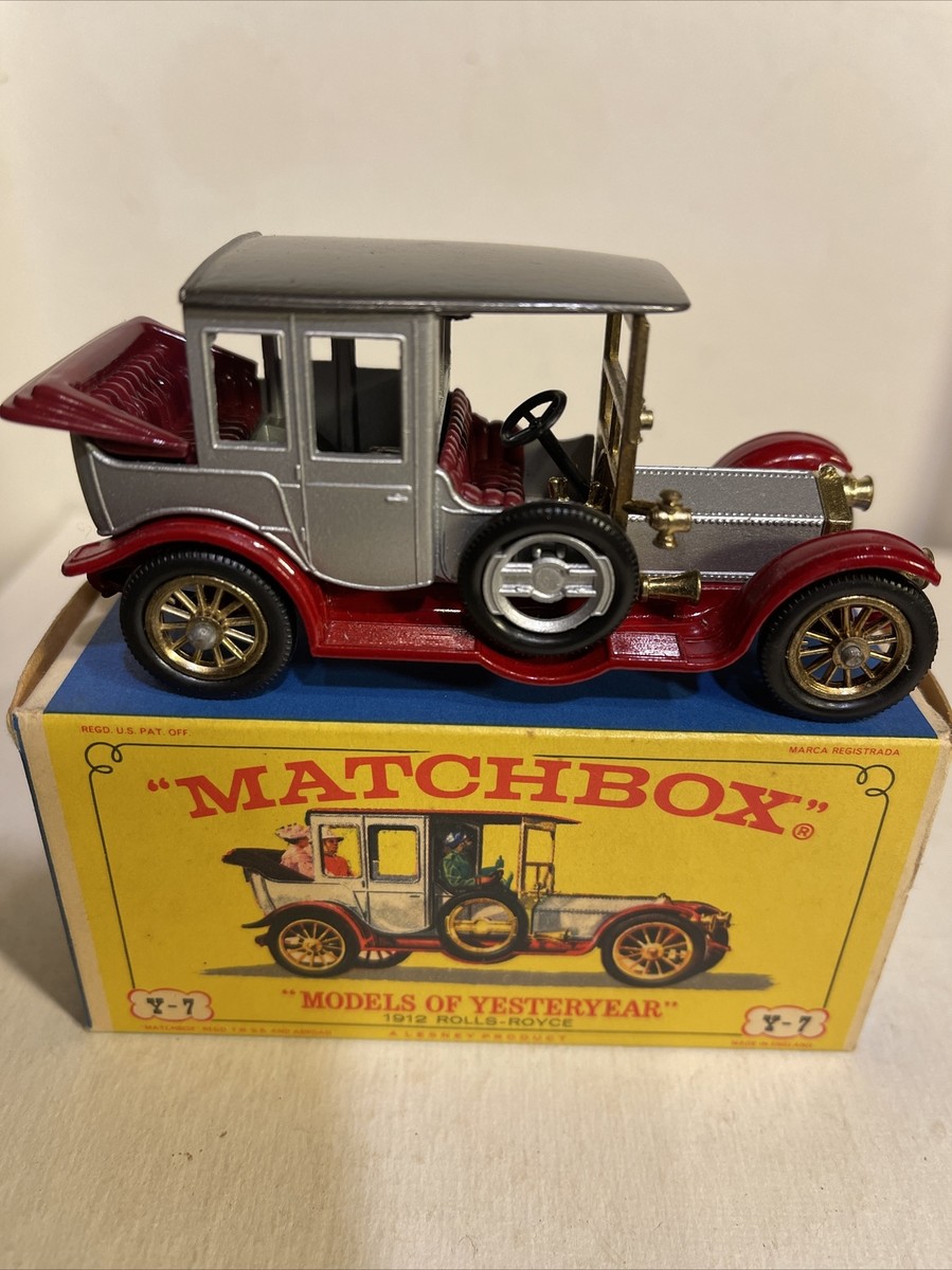 マッチボックス　1912 ROLLS-ROYCE 1970年代購入 1968 Matchbox Models of Yesteryear Y-7 1912 Rolls Royce Dark