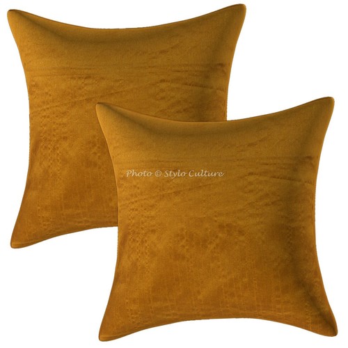 Indian Living Room Cushion Covers 40 x 40 cm Solid Zippered Pillow Cases - Bild 1 von 4