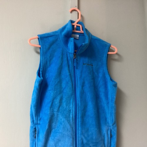Columbia Size Large 14/16 Boys or Girls Youth Blue Fleece Zip Vest Full Zip - Picture 2 of 14