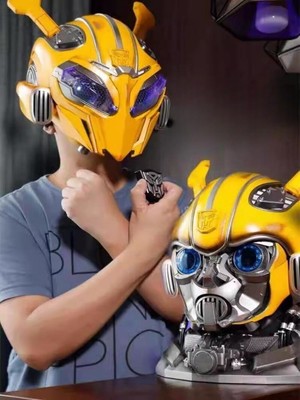 Bumblebee Helmet 1:1 Wearable English Voice Control Helmets Toy Christmas Gifts