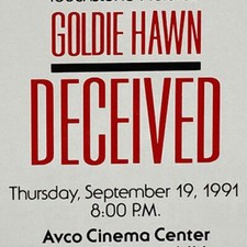 1991 Deceived Pre-Release Screening Ticket Goldie Hawn John Heard Damon Redfern