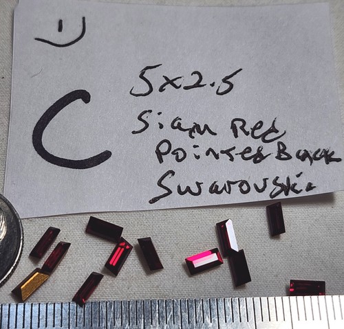 12 Vtg Baguette Swarovski Rhinestone PB 5x2mm 5x2.5mm Jewelry Craft Repair #4003 - Picture 12 of 36