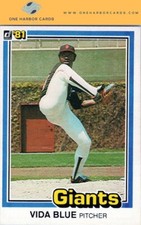 1981 Donruss San Francisco Giants Baseball Card #433 Vida Blue