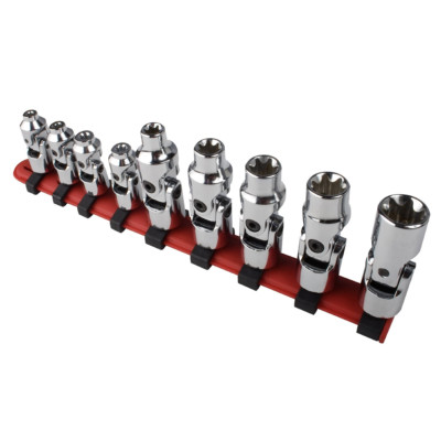 Sunex 9PC 1/4'' DRIVE UNIVERSAL STAR CHROME SOCKET SET