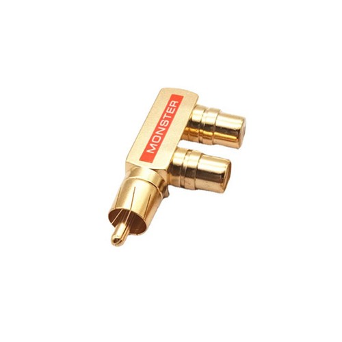 Gold Plated AV Audio Splitter Plug RCA Adapter 1 Male To 2 Female F Connector - Picture 6 of 10