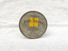 1940s Vintage Dobies Vier Quadratisch Tabak Litho Rund Dose Box Schottland TB421