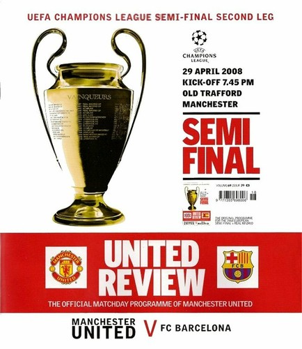 MANCHESTER UNITED MAN UTD v BARCELONA CHAMPIONS LEAGUE HALBFINALE 2007/08 NEUWERTIG