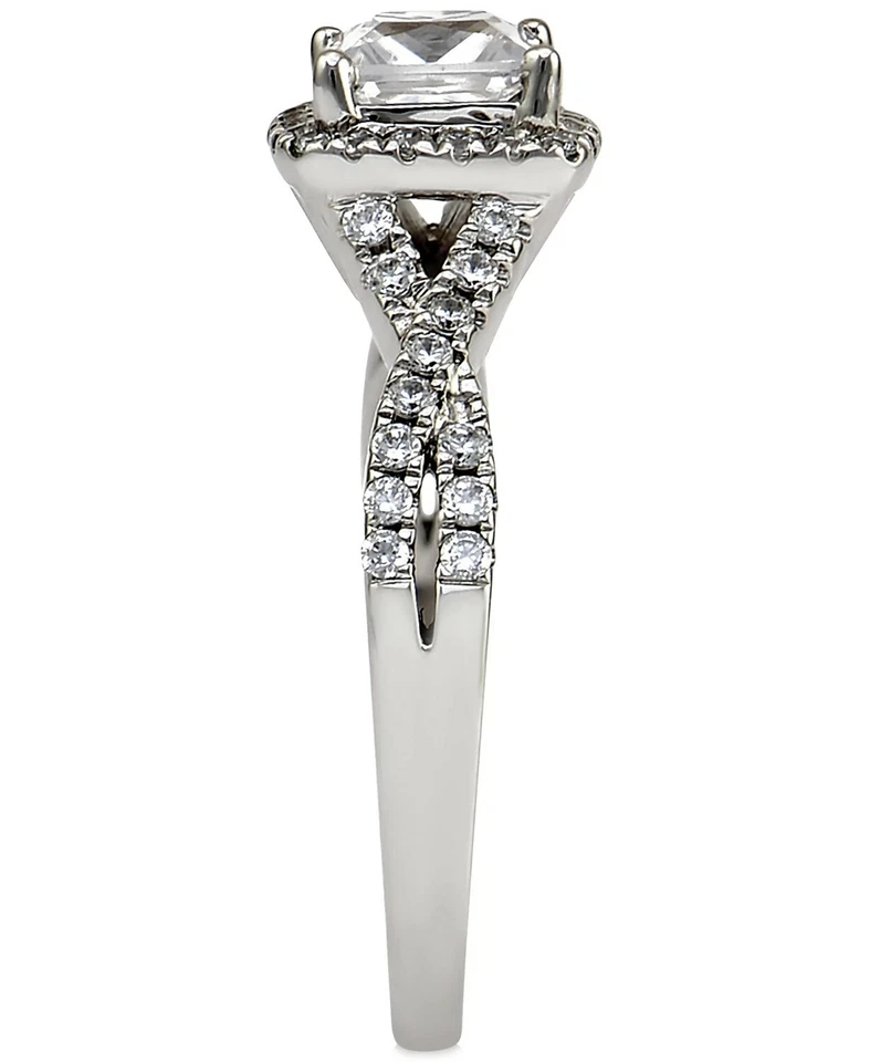 Precioso anillo de diamantes de oro blanco de 18k Marchesa 1-1/3 c.w. t.w.. talla 7 usado Foto 3 de 4