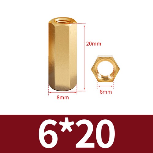 Threaded Rod Connecting Nuts Allthread bar Brass Hexagon Connectors M2 to M6 - Picture 121 of 130