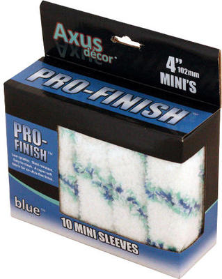 4 Zoll Axus Decor Pro-Finish Mini-Lack Roller Hülle blau (10er Pack)