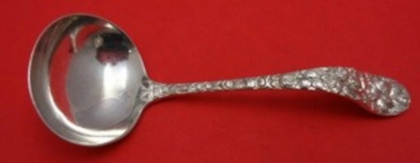 Baltimore Rose Plain Back by Schofield Sterling Silver Sauce Ladle 5 1/2"