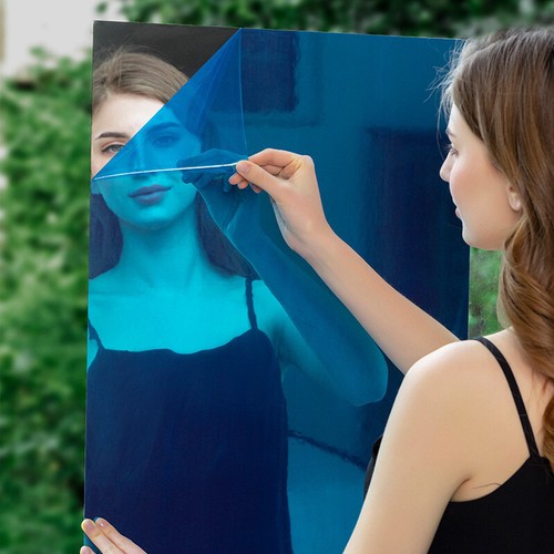Self Adhesive Mirror Wall Stiers Soft Mirror Decorative Reflective Film For