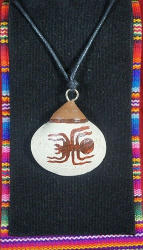 Peruvian necklace - marina concha with design Line Nazca- Spider - Picture 5 of 12