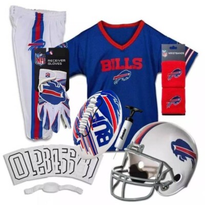 Buffalo Bills Kids NFL 11pc Deluxe Football Uniform Set, Large
