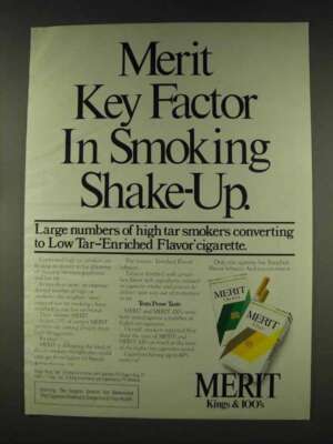 1978 Merit Cigarettes Ad - Key Factor in Shake-up