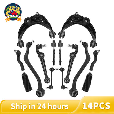 14Pcs Front Upper Lower Control ArmTie Rod Sway Bar Links for 2003-2008 Mazda 6