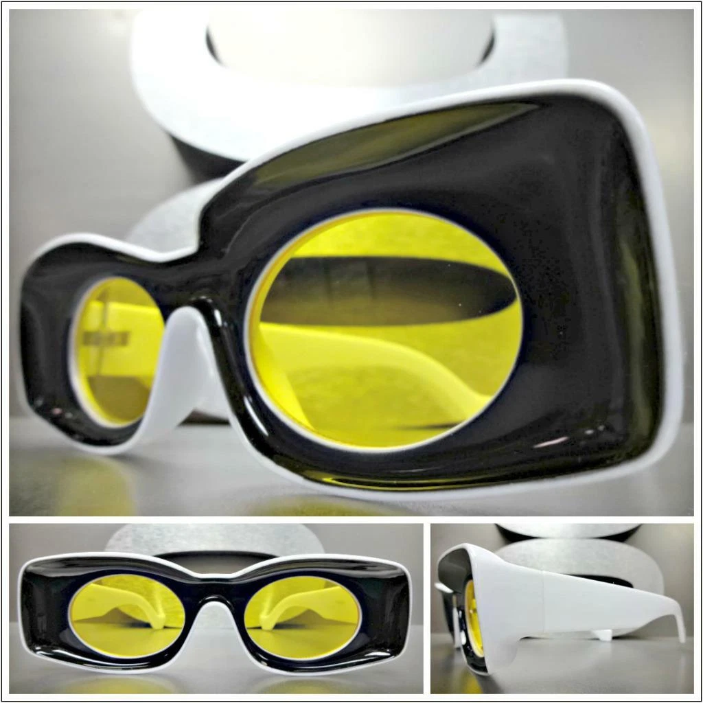 Yellow sunglasses black deals frame