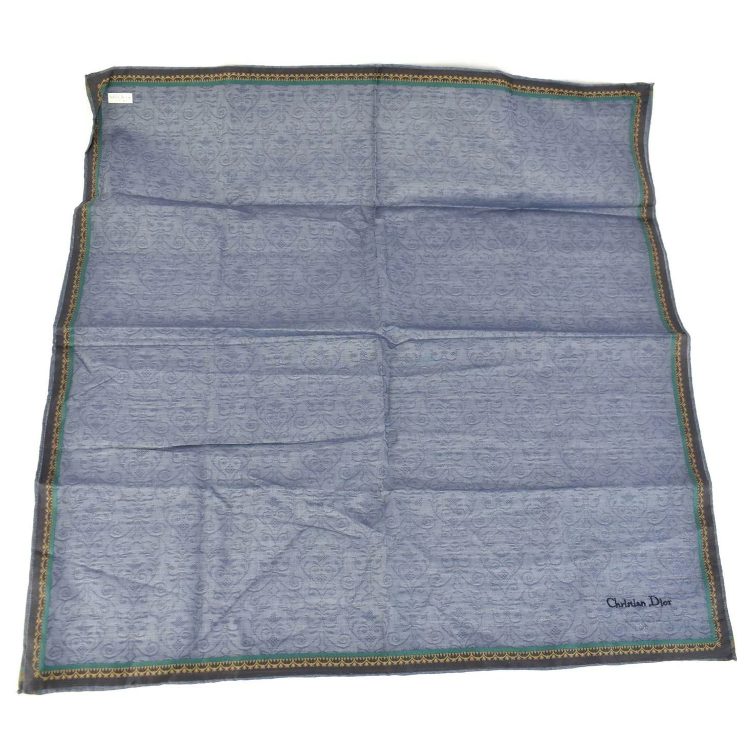 CHRISTIAN DIOR : Poche/sac logo bleu coton écharpe/bandana 19