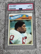 1977 TOPPS FOOTBALL CARD PSA 8 ROOKIE SAM HUNT NEW ENGLAND PATRIOTS