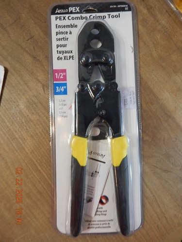 NEW Apollo PEX Combo Crimp Tool 1/2โ 3/4โ PN: 69PTKH0014C
