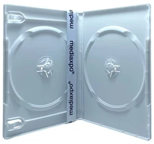 PREMIUM STANDARD Solid White Color Double DVD Cases (100% New Material) Lot