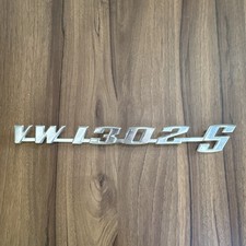 Vintage Vw1302s Volkswagen Beetle Rear Emblem Badge Script Oem Chrome