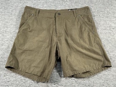 Kuhl Shorts Mens 36 8'' Green Cotton Nylon Outdoors Technical Performance Hiking