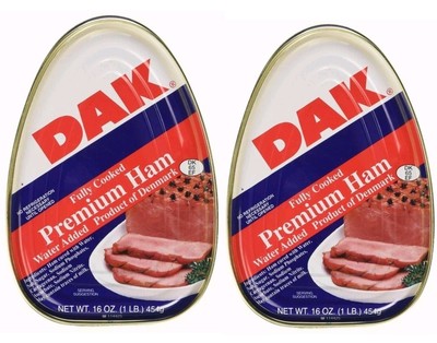 2 PACKS-16oz DAK Premium Ham Fully Cooked water added  Ready to eat Picnic Food 