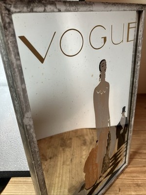 Vintage Vogue Mirror 1925 Art Deco Cover Benito HTF 12”x8