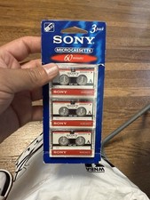 Sony Mc-60 Mc60 Microcassette Blank Cassette Tape Set Of 3 New Old Stock