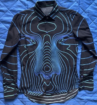 Christopher Kane Lysergic Techno Soundwave Frequency Shirt Psychedelic Trance