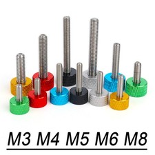 M3 M4 M5 M6 M8 Knurled Thumb Screws Aluminum Hand Grip Knob Stainless Steel Bolt