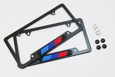 License Plate Frame Tag Cover For Bmw Series 1 2 3 4 5 M Black Aluminum License