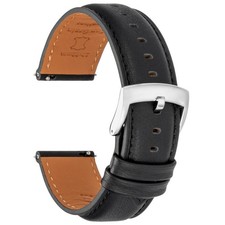 Leather Watch Band Strap Quick Release, Soft Padded Top Grain Nappa Leather W...