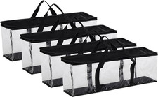 Set of 4 DVD Storage Bags Hold up to 160 DVDs 40 pack 4, Black 