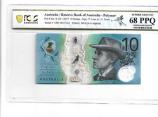 Australia/Reserve Bnak of Austalia Pick#63a 2017 10 Dollars PCGS 68 PPQ