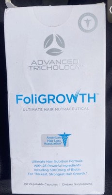Advanced Technology FoliGROWTH Hair Growth Supplement 90 Veg Capsules Exp 04/27