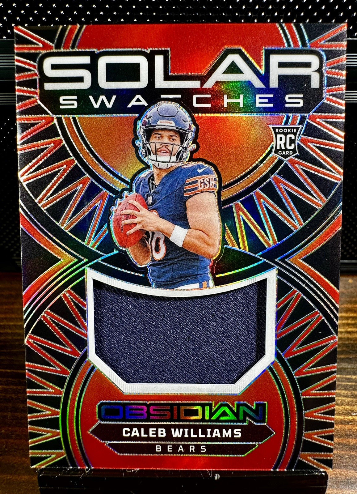 Caleb Williams Panini Obsidian Solar Swatches #SSCWS Silver