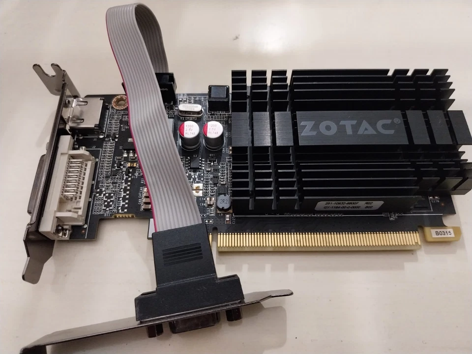 Scheda video nvidia Zotac gt 710 2 GB gddr3 grafica pci express hdmi vga dvi pc - Immagine 2 di 2