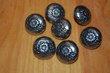 Ösenknöpfe silberfarben Trachtenknöpfe Edelweiß  1,7 cm 7 Stück