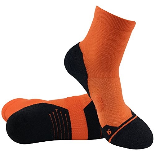 Herren Damen Tennis Socken, Performance Sport Knöchel Kompressionsstrümpfe orange - Bild 1 von 6