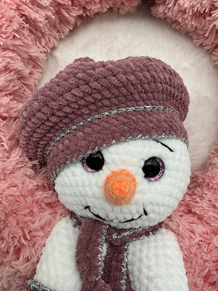 Gehäkelter Schneemann im Türkranz ca.50cm - Bild 2 von 4