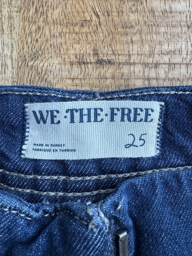 Free People Equinox Pantalone Denim Vita Alta Rituale Blu Indaco We The Free 25 - Foto 6 di 12