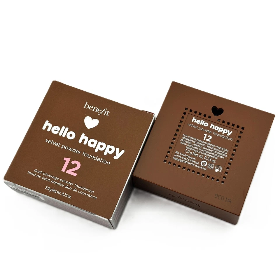 Benefit Hello Happy Dual-Coverage Velvet Powder Foundation - Shade 12 – 7 g - Image 4 of 4