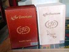 La Flor Dominicana Double Ligero & Air Bender Empty Wood Cigar Box Lot of 2